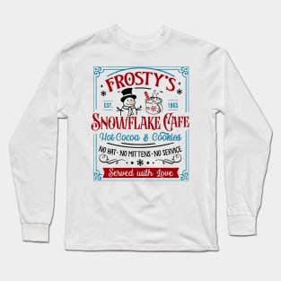 Frosty Snowflake Christmas Embrace the Holiday Snowman Long Sleeve T-Shirt